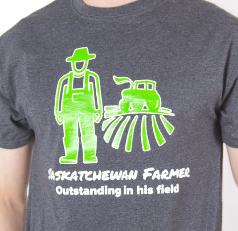 Kids and Youth T-Shirts Saskatchewan Farmer Outstanding in His Field