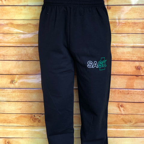 Black SASK Sweatpants Straight Leg
